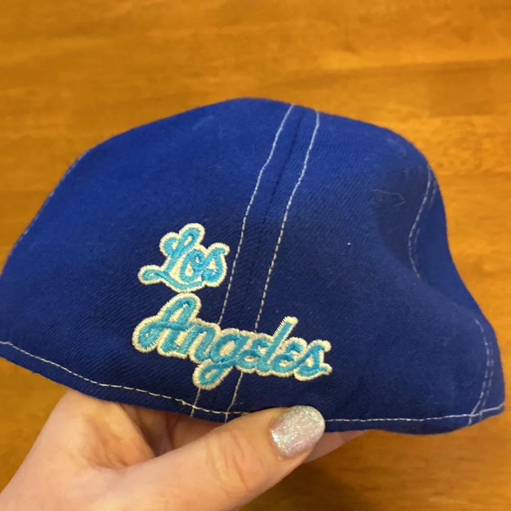 Los Angeles Lakers White Blue Hat Cap Vintage NBA New Era 7 3/8 GUC